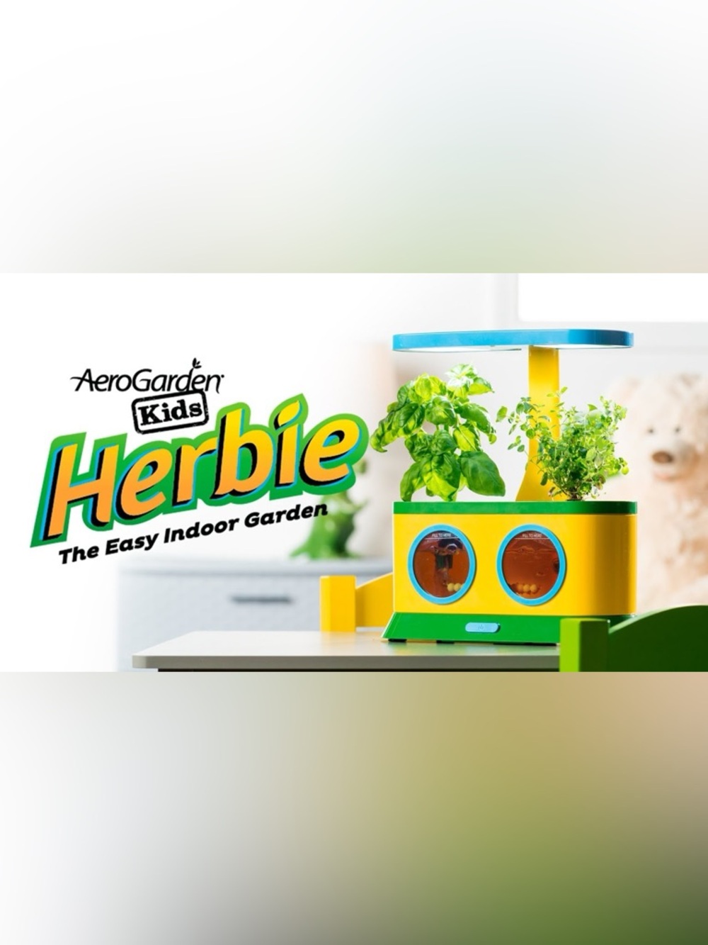 AeroGarden Kids Herbie Water Bubbler Only Herb Plant Easy Indoor Garden Yellow - Picture 9 of 9